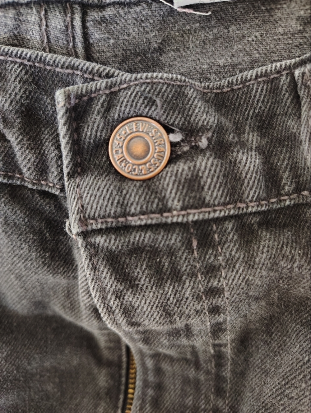 Vintage 90s Levi's 550 Black Relaxed Fit Jeans Red Tab Made in USA 34x32 - Picture 10 of 12